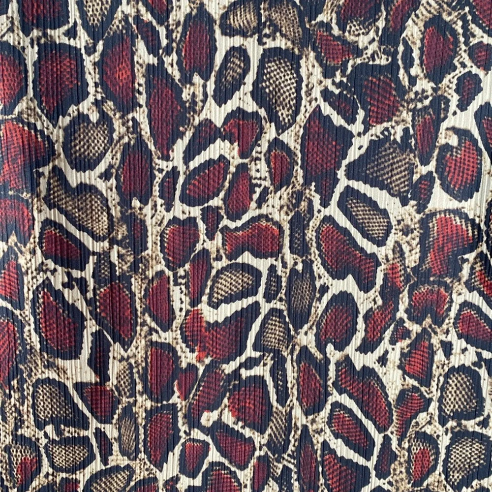 Zara Leopard Print Blouse - Red and Brown - Picture 7 of 11